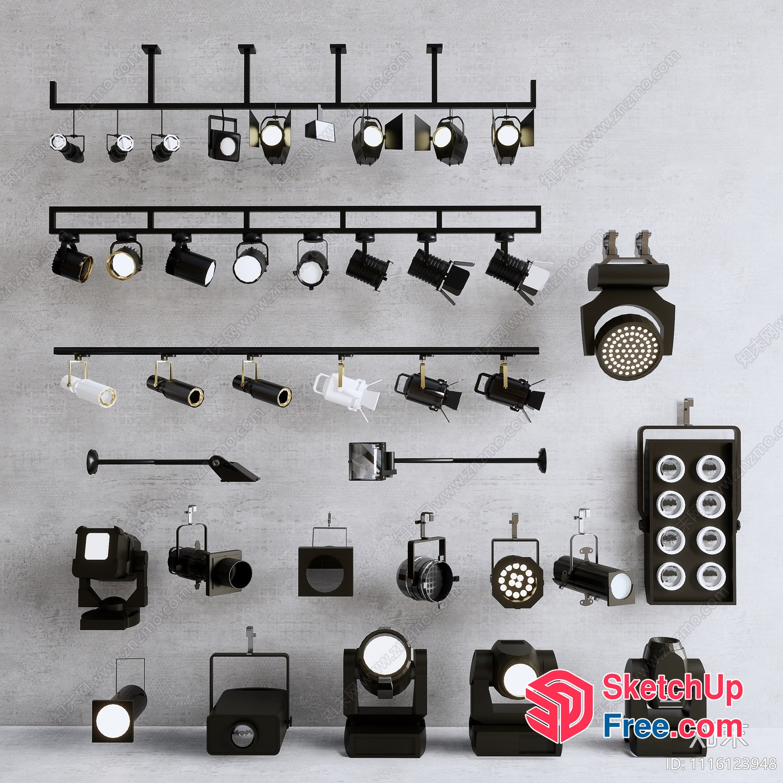 Modern Light Fixtures Collection 3D SketchUp File