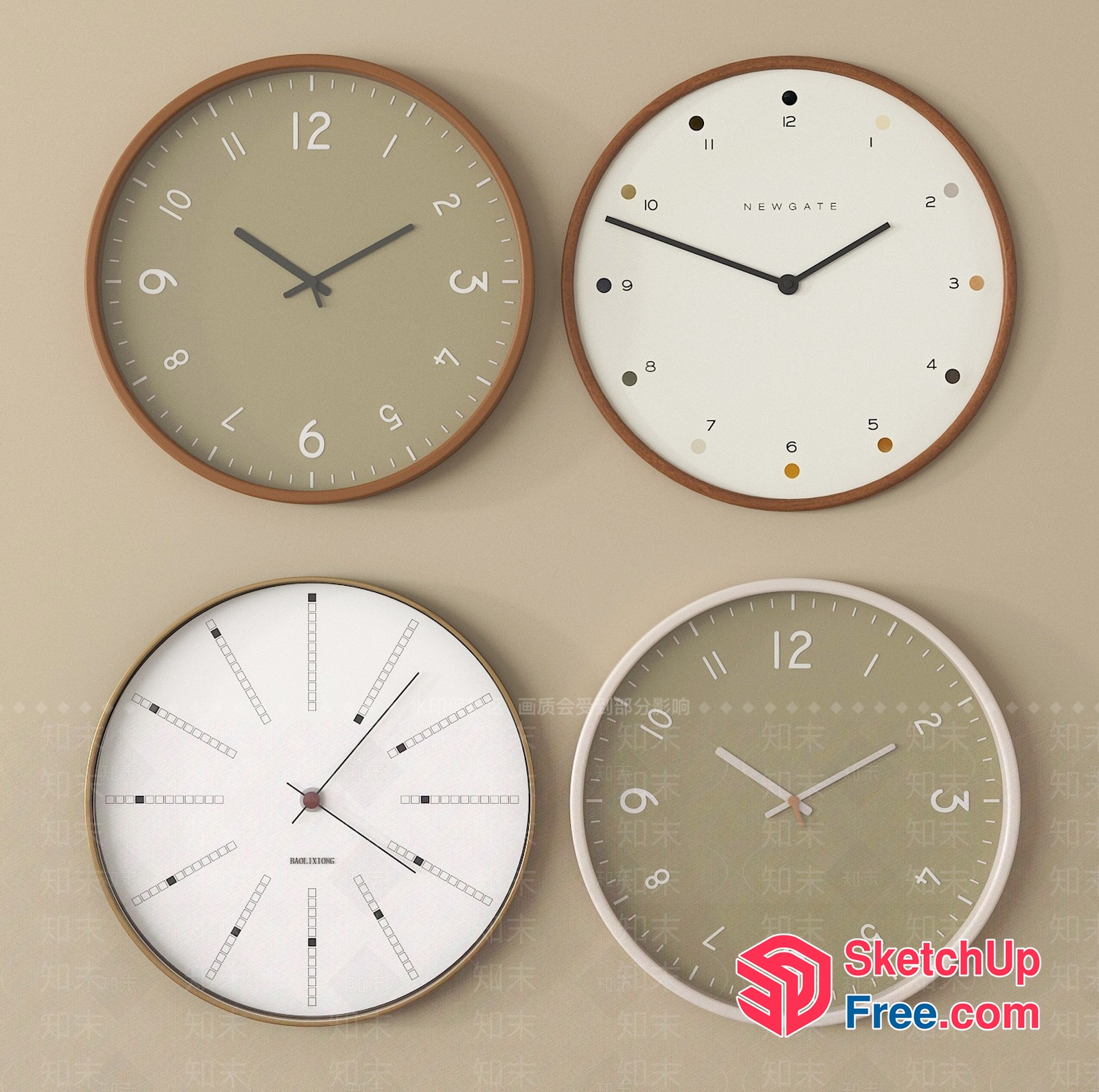 Minimalist Timepieces 3D SketchUp File