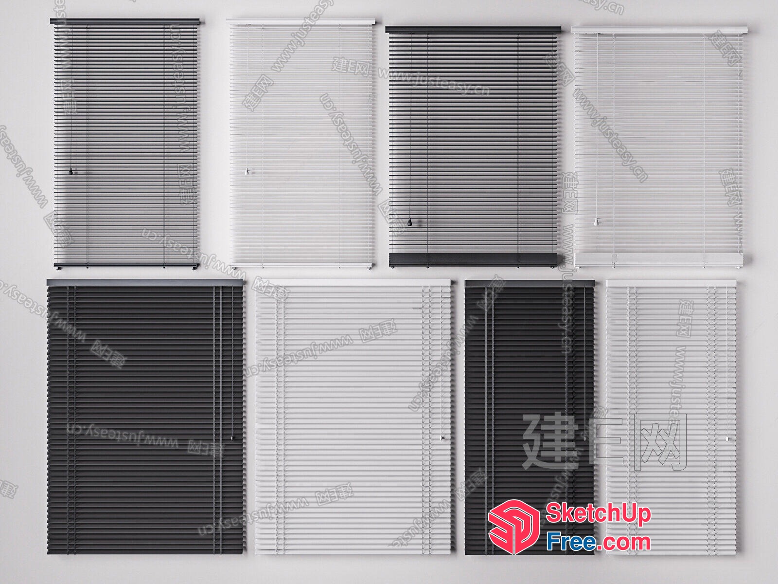 Collection Of Various Window Blinds 3D SketchUp File