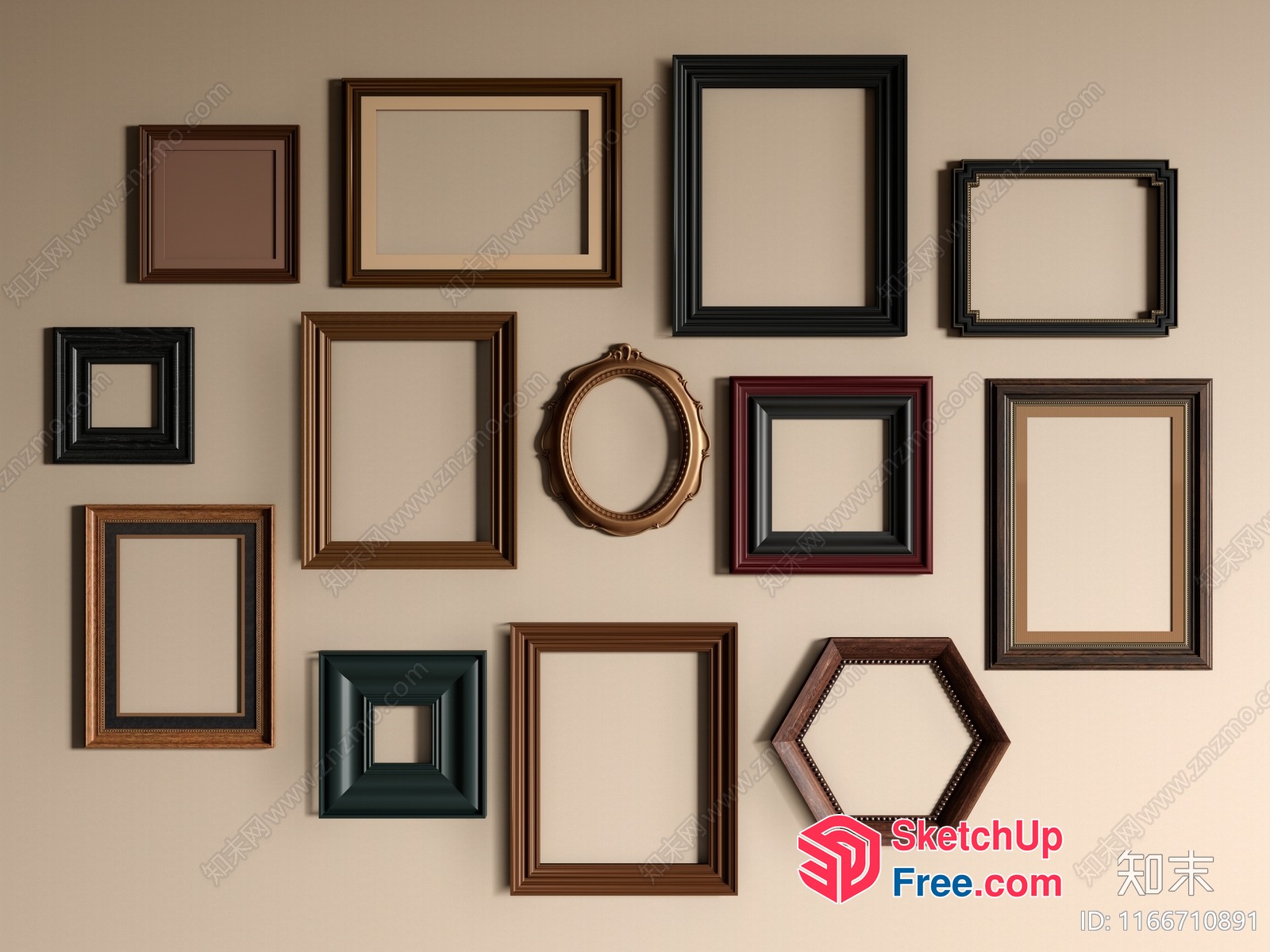 Assorted Picture Frames 3D SketchUp File