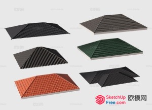 Roof Synthesis Options In Various Styles 3D SketchUp File