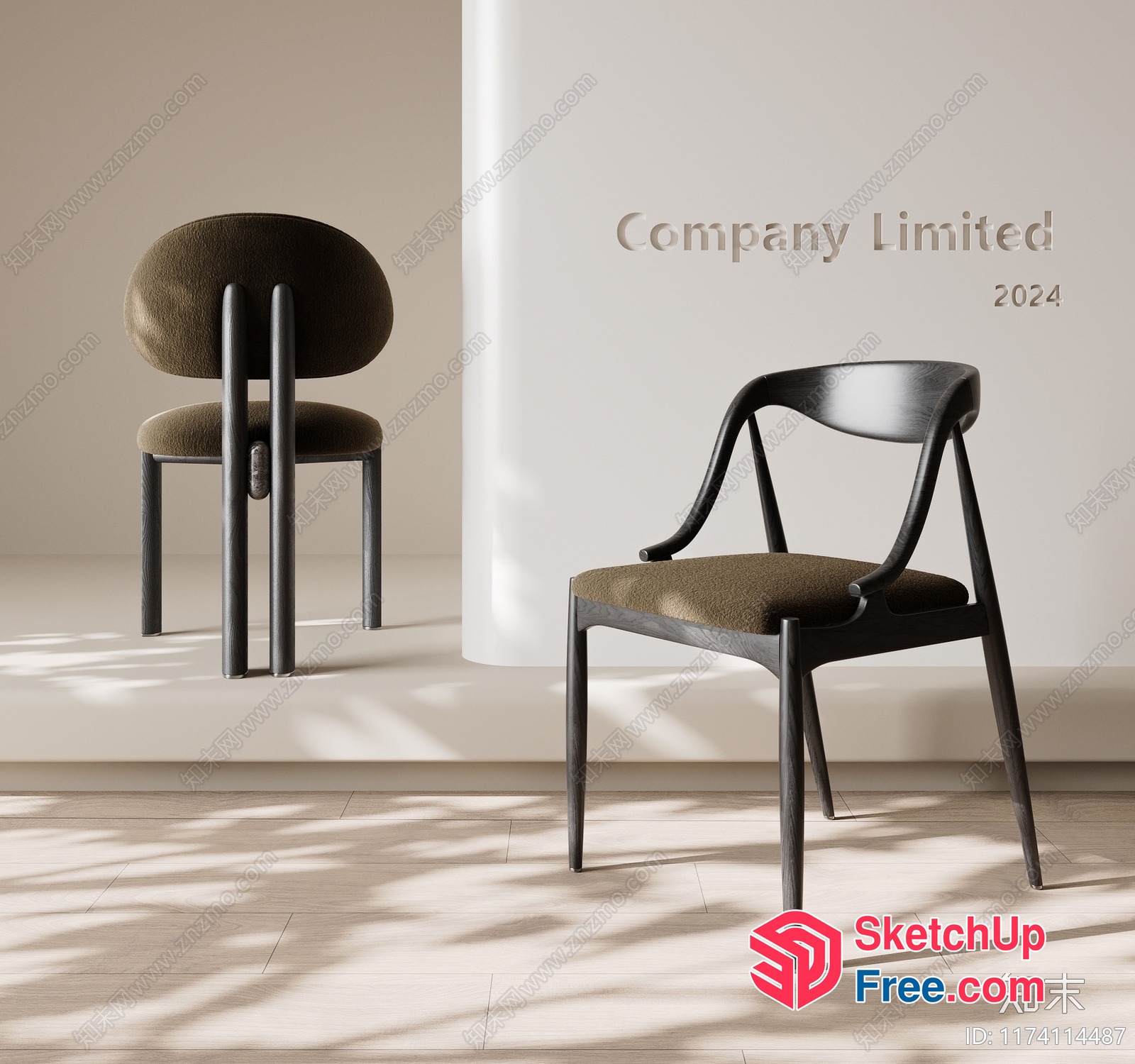Minimalist Modern Dining Room Chairs 3D SketchUp File