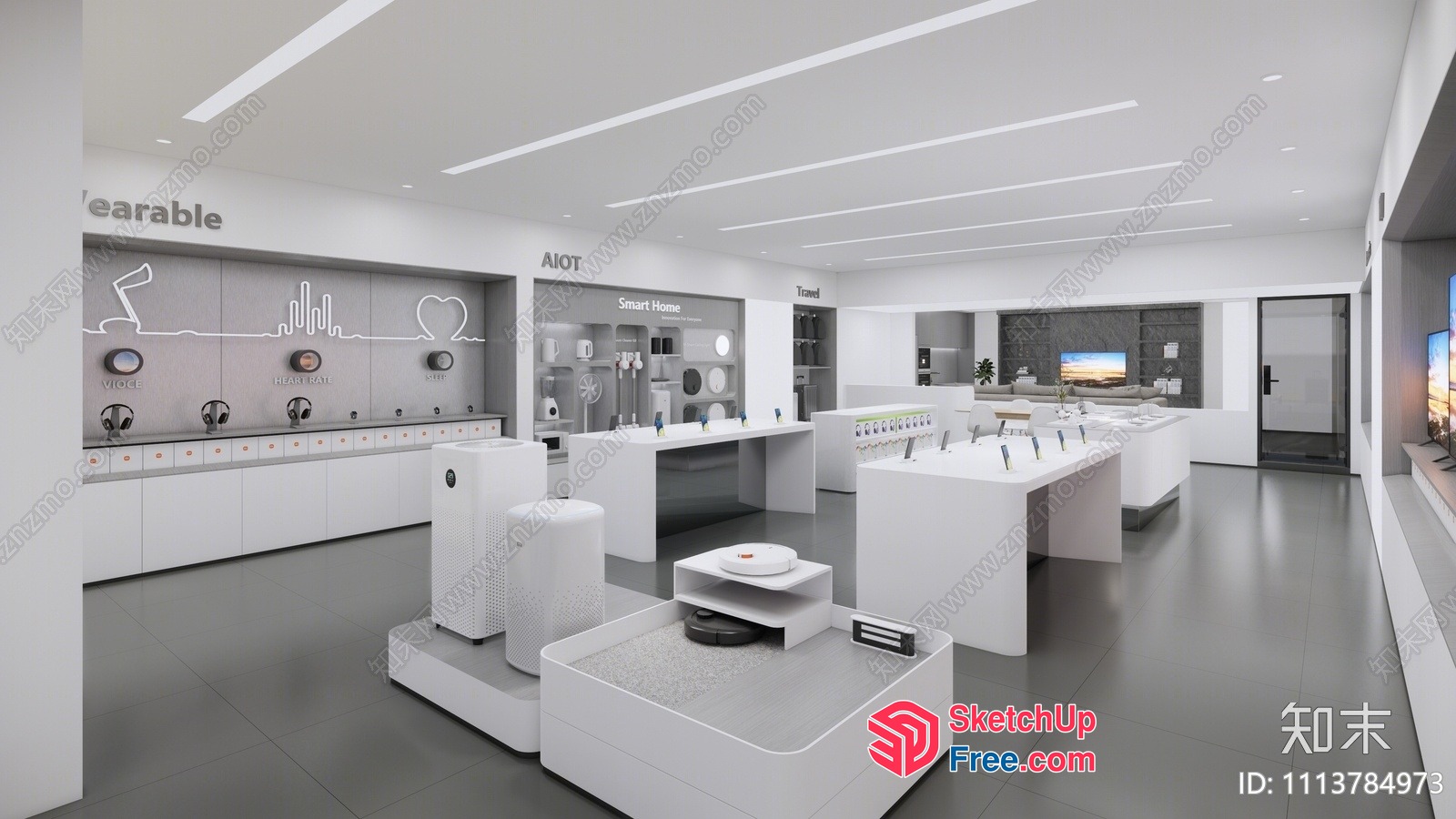 High-End Electronics Store Interior 3D SketchUp File