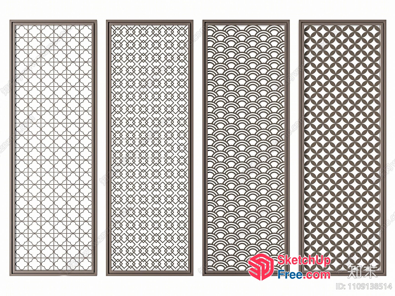 Patterned Partition Screens 3D SketchUp File