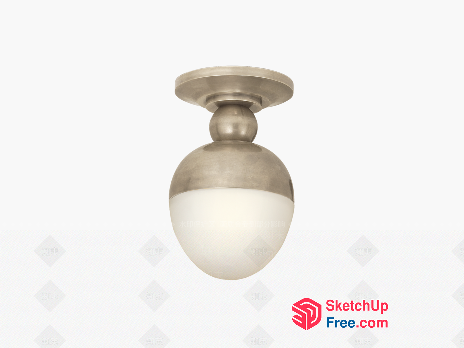 Vintage Style Ceiling Light Fixture 3D SketchUp File