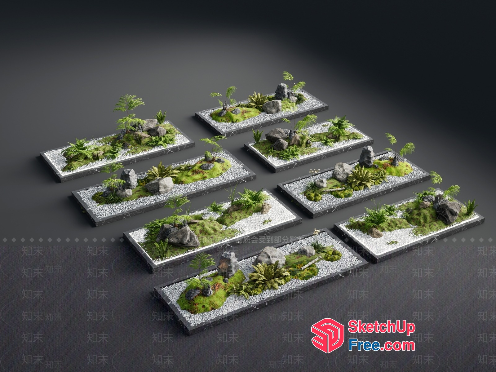 3D Model Of A Serene Japanese Garden 3D SketchUp File