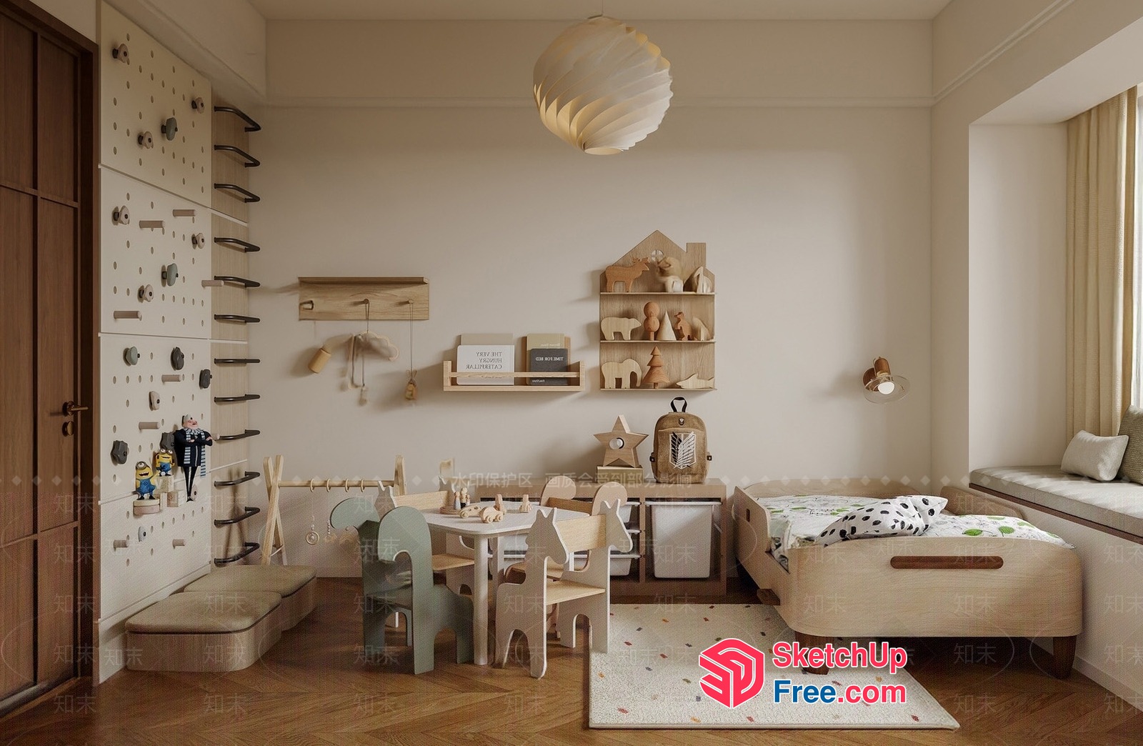 Modern Children'S Room Interior Design 3D SketchUp File