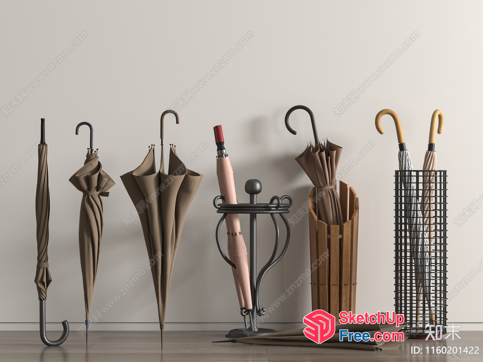 Elegant Umbrella Collection 3D SketchUp File