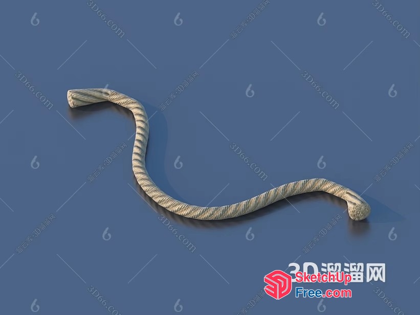 3D Rope Handle 3D SketchUp File