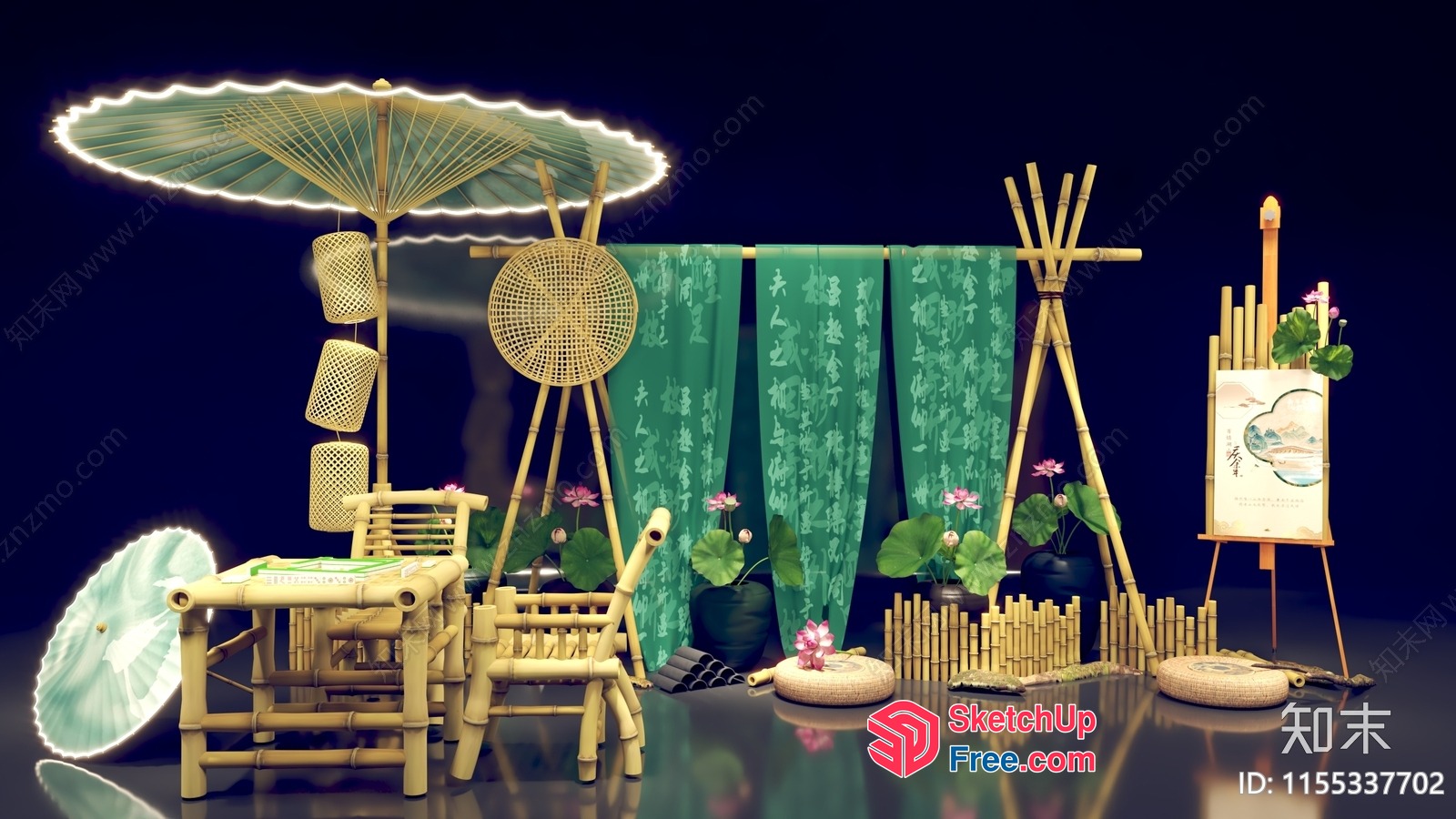 Traditional Japanese Decor 3D SketchUp File