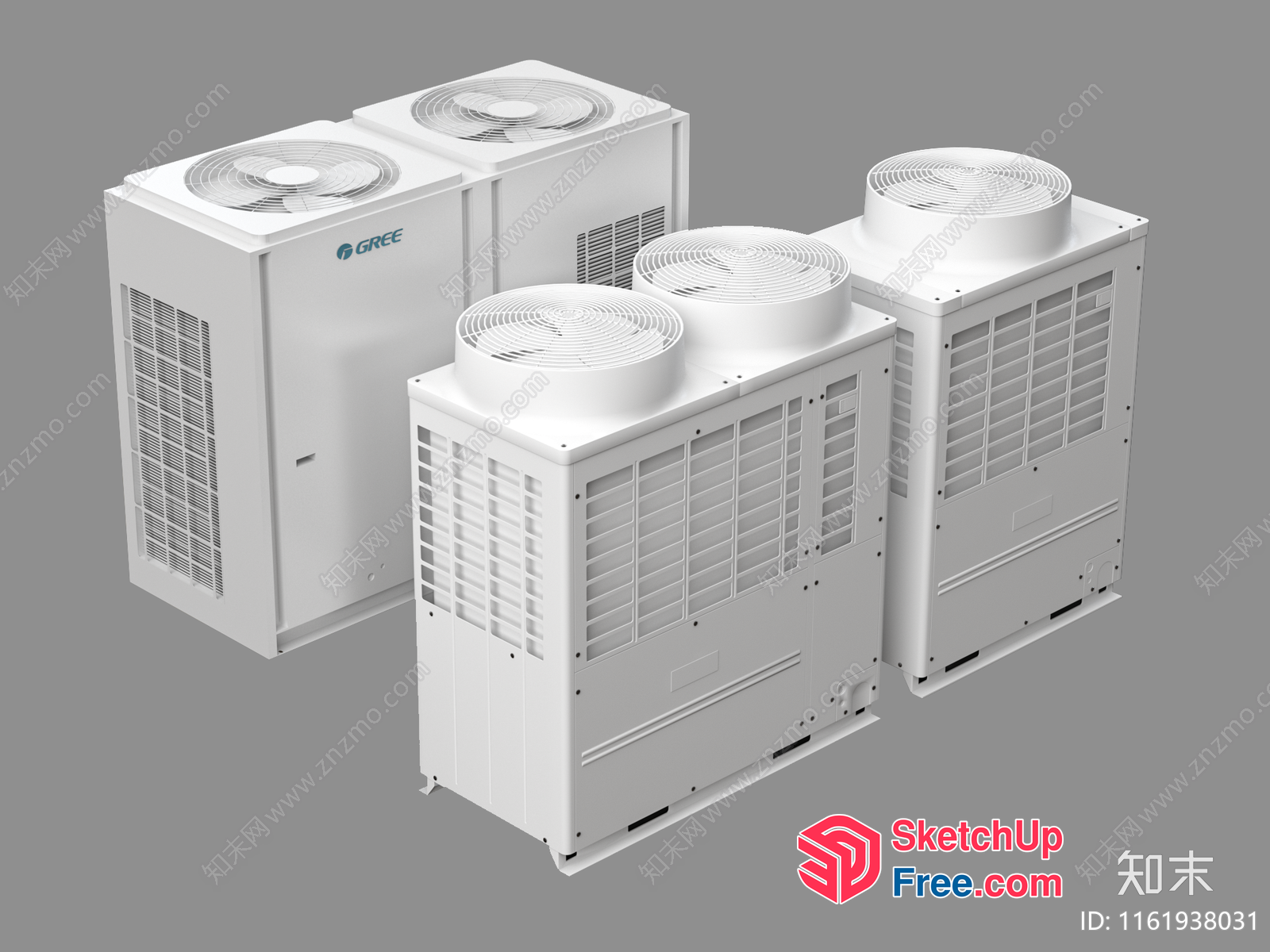 Three Air Conditioners 3D SketchUp File