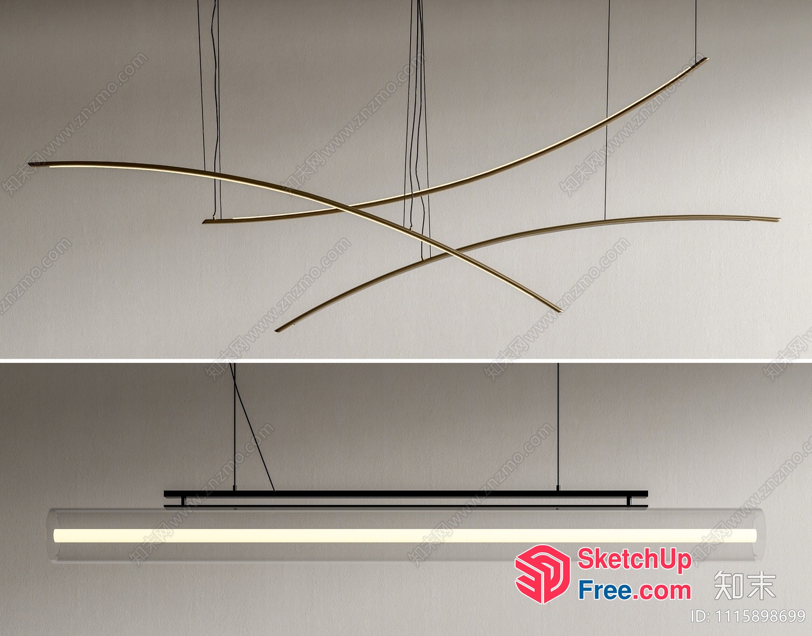 Modern Light Fixture With Minimalist Design 3D SketchUp File