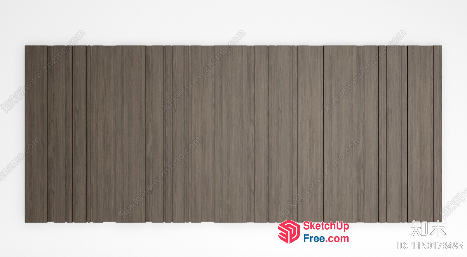 Wooden Plank Wall Paneling 3D SketchUp File
