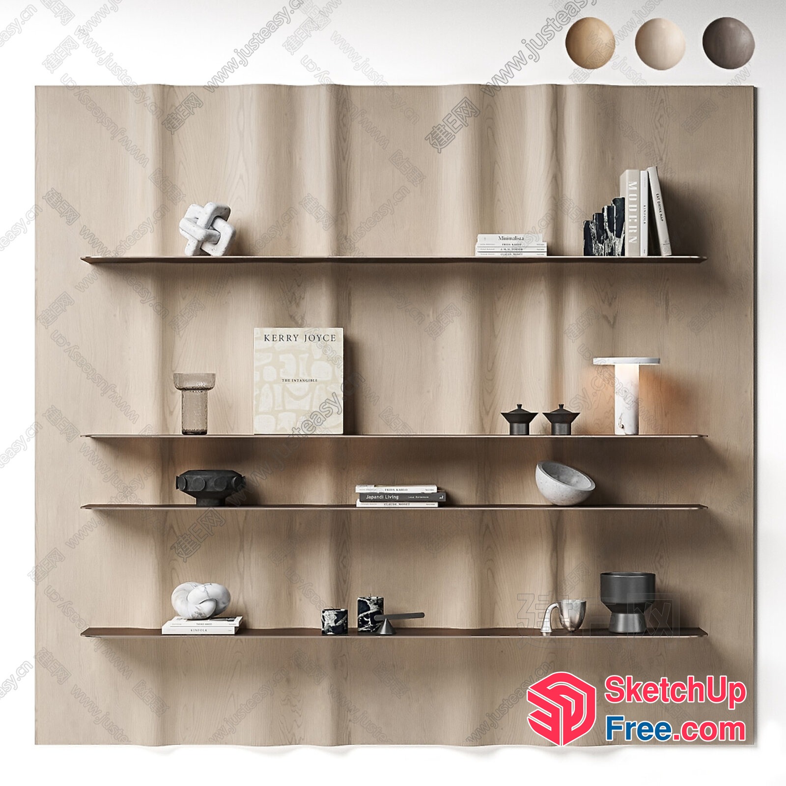 Minimalist Modern Shelf Decor 3D SketchUp File