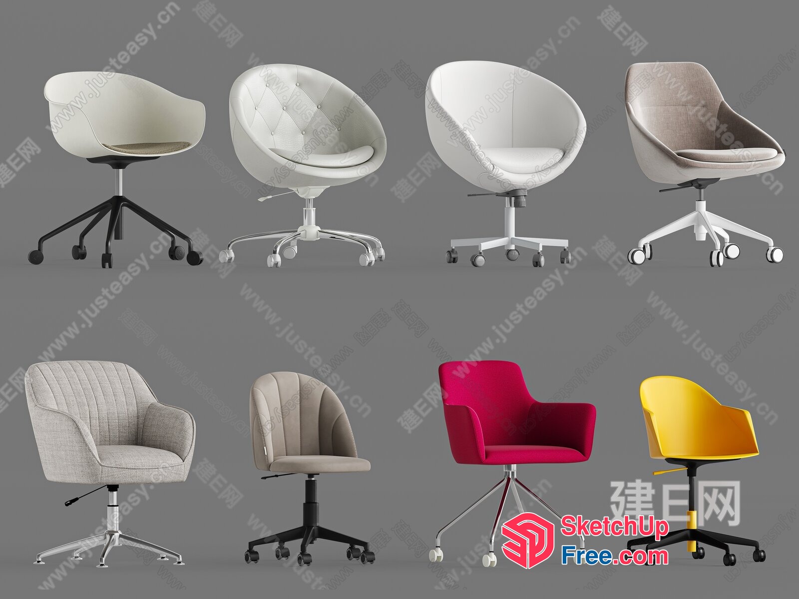 Office Chairs Collection 3D SketchUp File