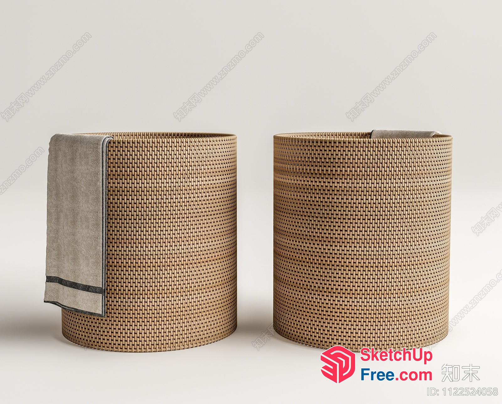 Two Rattan Furniture Pieces 3D SketchUp File