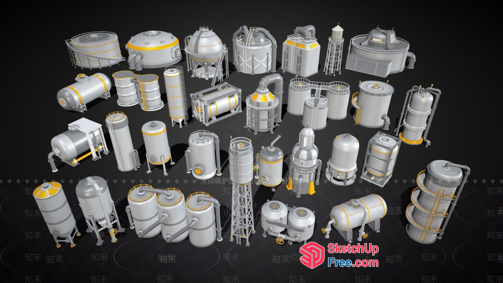 Industrial Equipment Collection 3D SketchUp File
