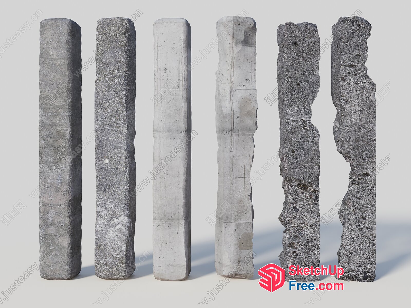 Stone Pillars 3D SketchUp File