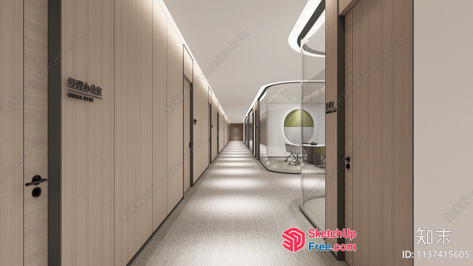 Modern Office Interior With Clean Lines And Minimalist Decor 3D SketchUp File