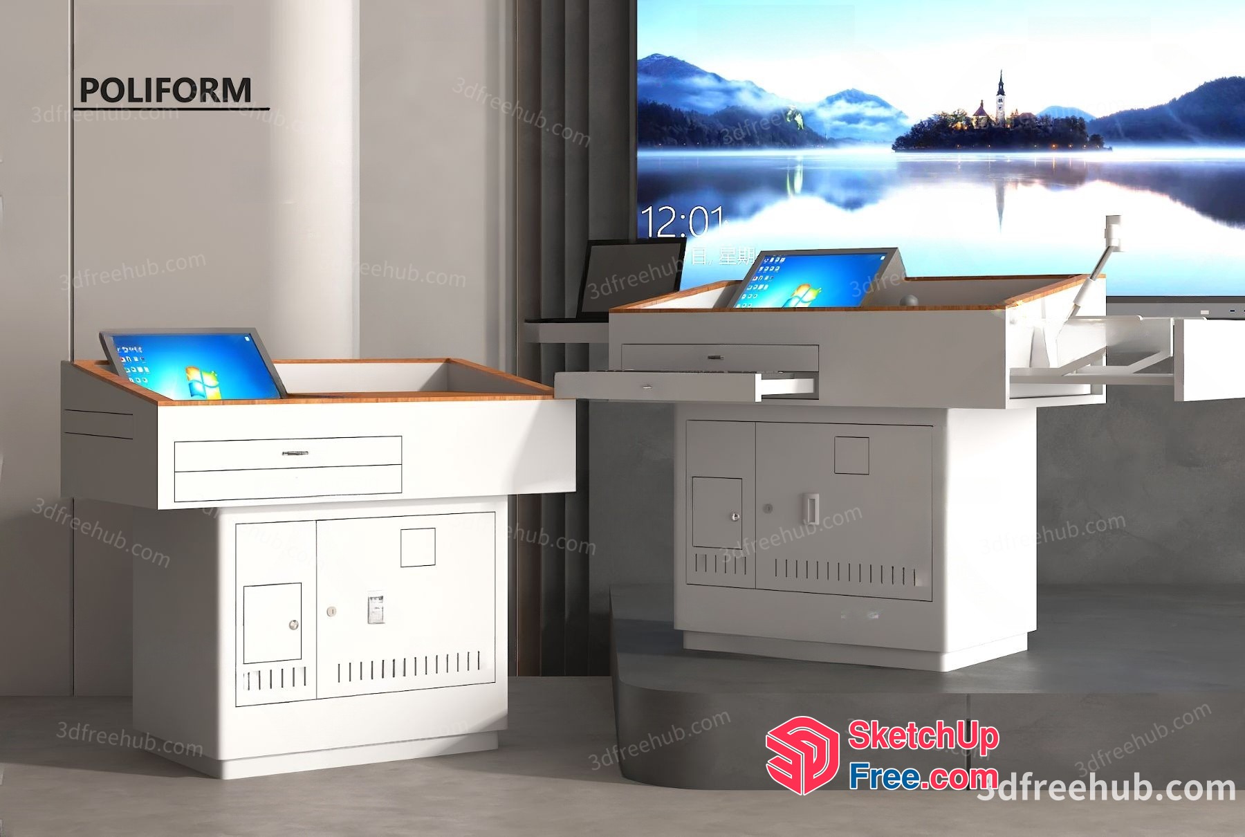 Poliform Furniture Display 3D SketchUp File