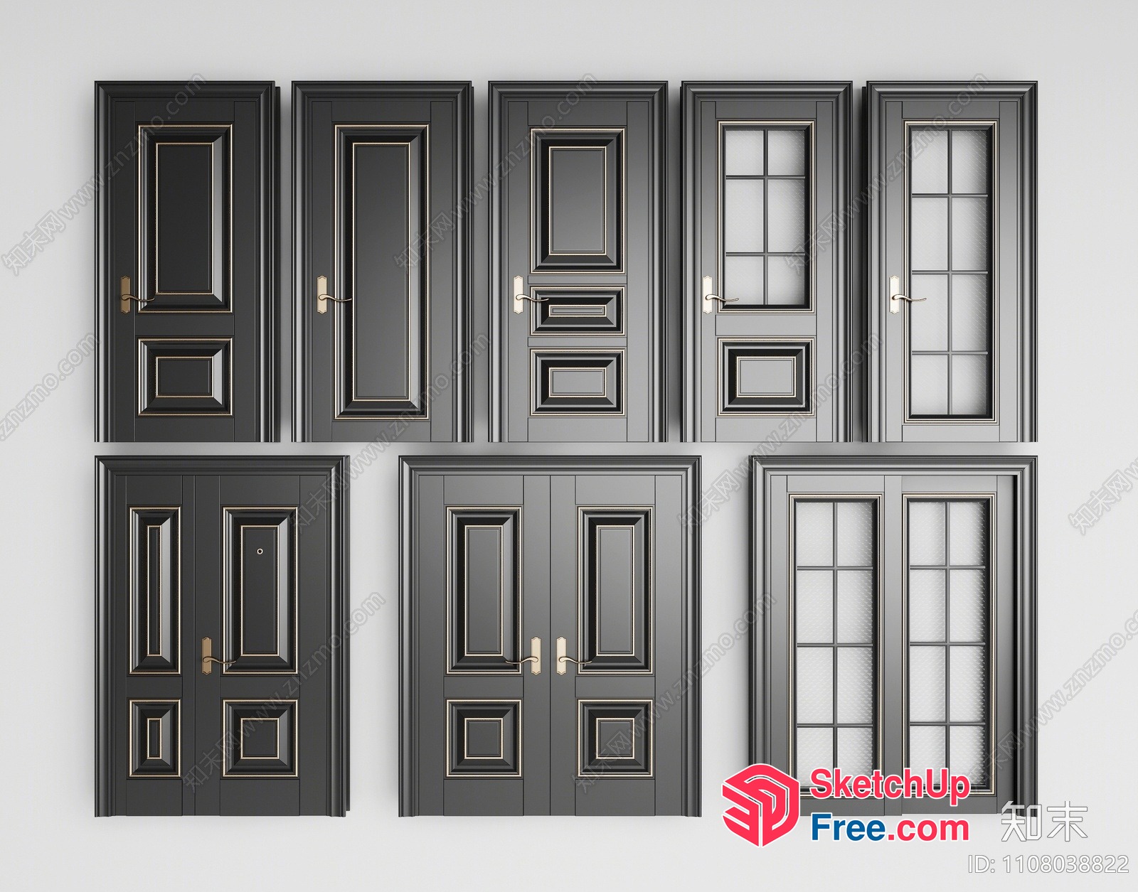 Luxury Modern Doors And Windows 3D SketchUp File