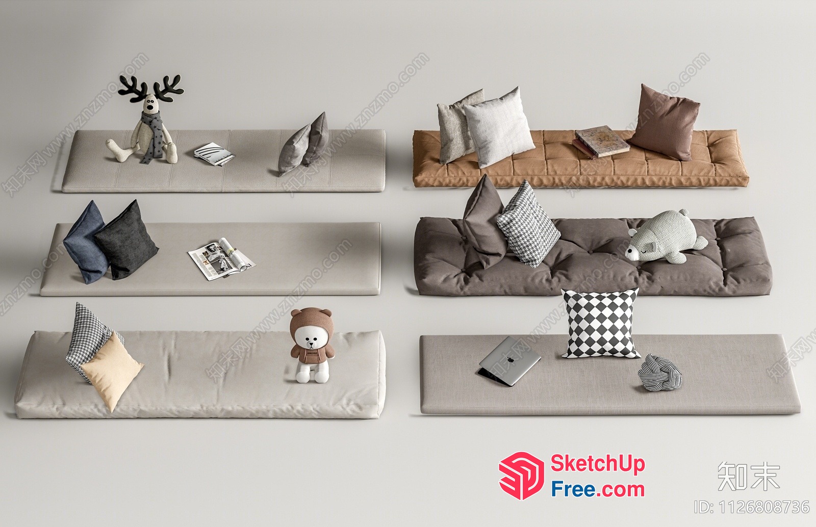 Minimalist Japanese Style Living Room Decor 3D SketchUp File