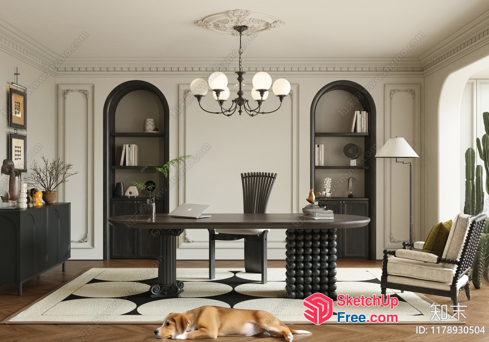 Elegant And Sophisticated Modern Office Space 3D SketchUp File