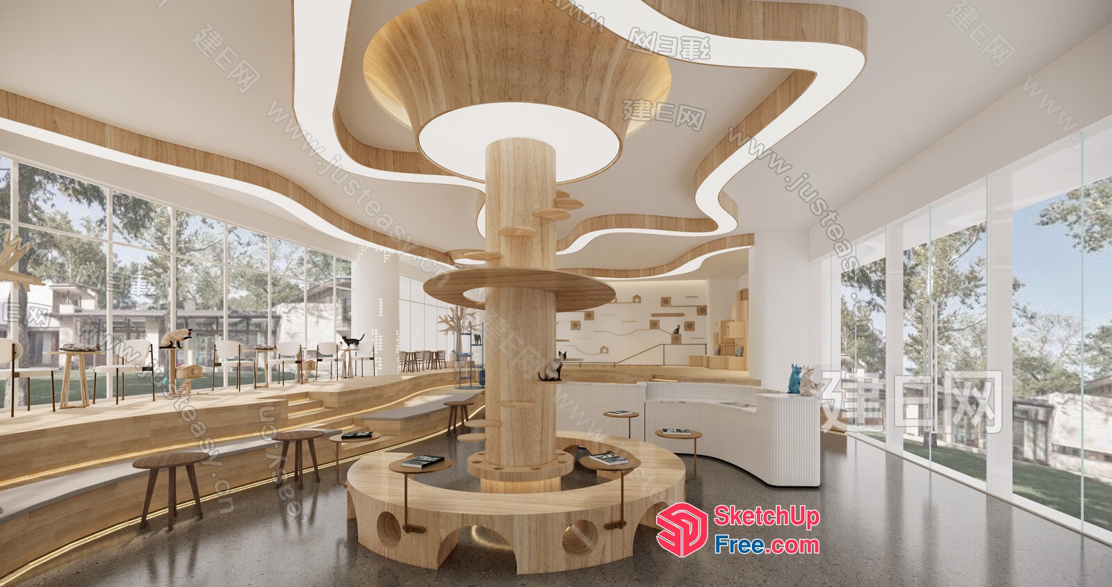 Elegant Modern Minimalist Interior Design 3D SketchUp File