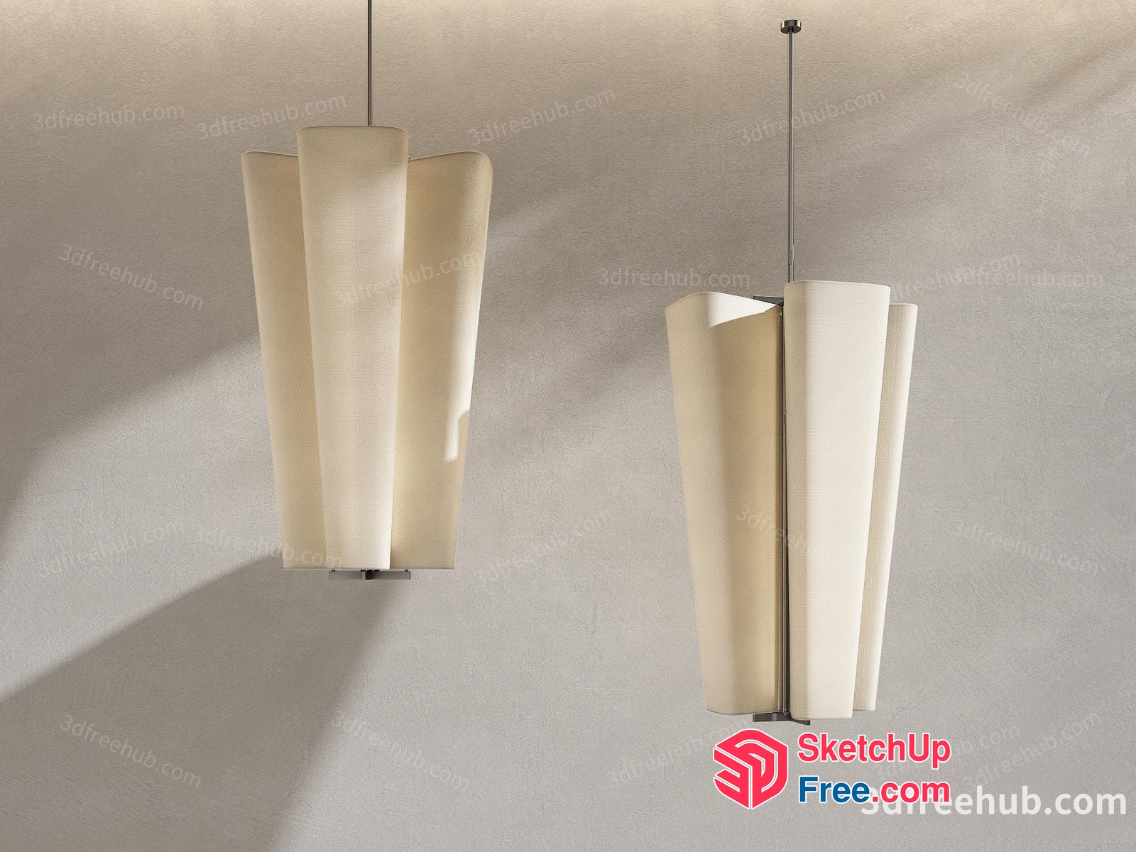 Modern White Pendant Lights 3D SketchUp File