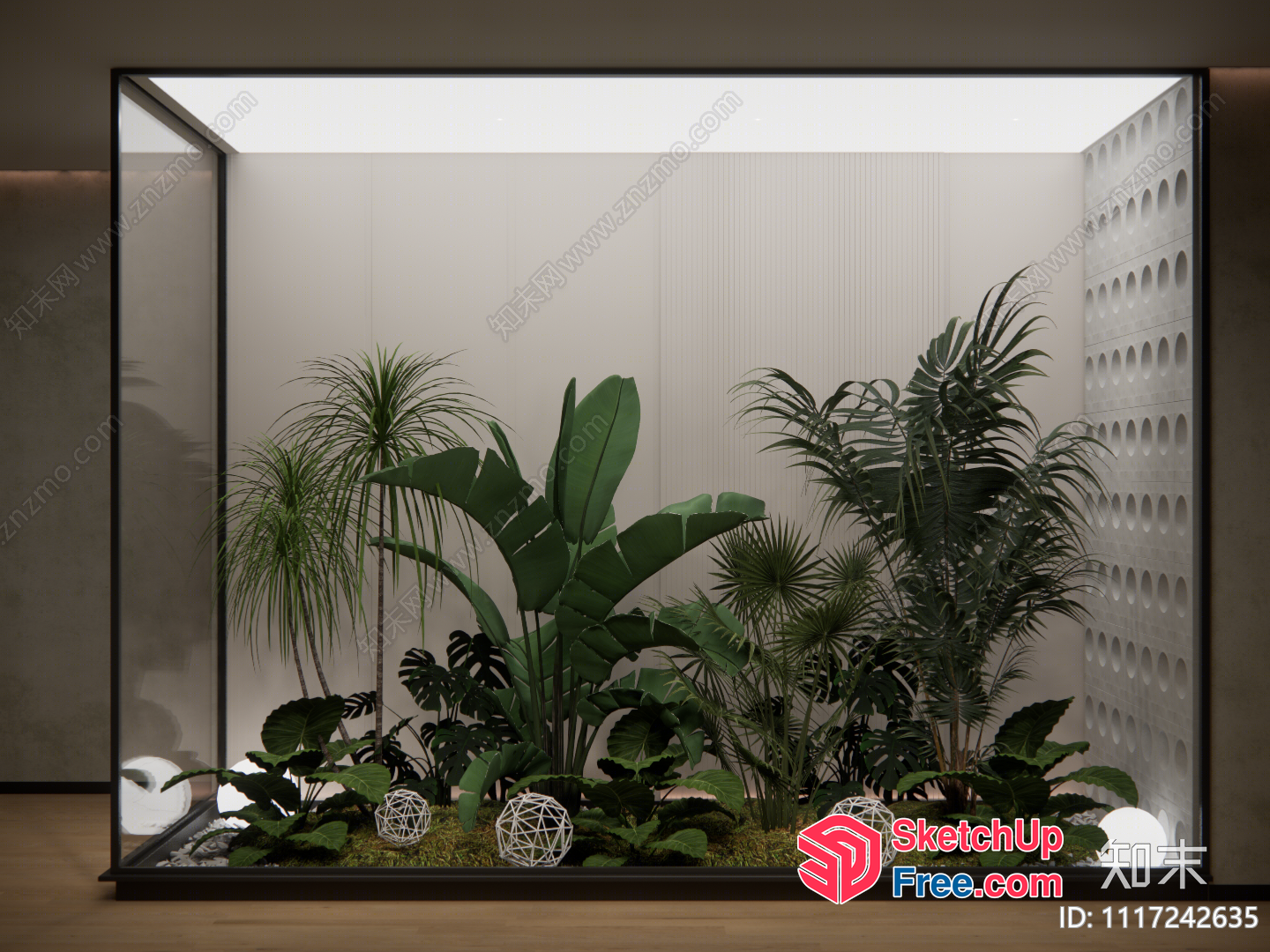 Modern Tropical Greenery Interior 3D SketchUp File