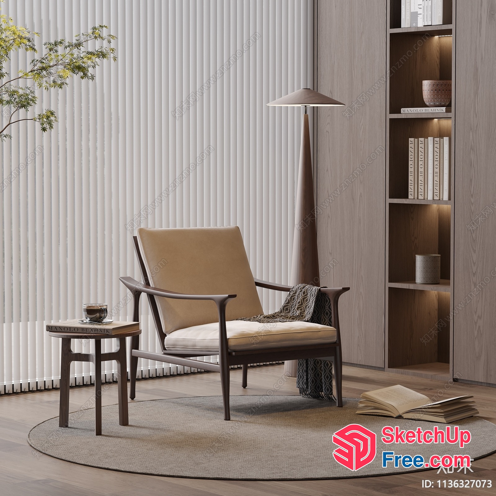 Relaxing Modern Living Room With Elegant Furniture And Soft Lighting 3D SketchUp File