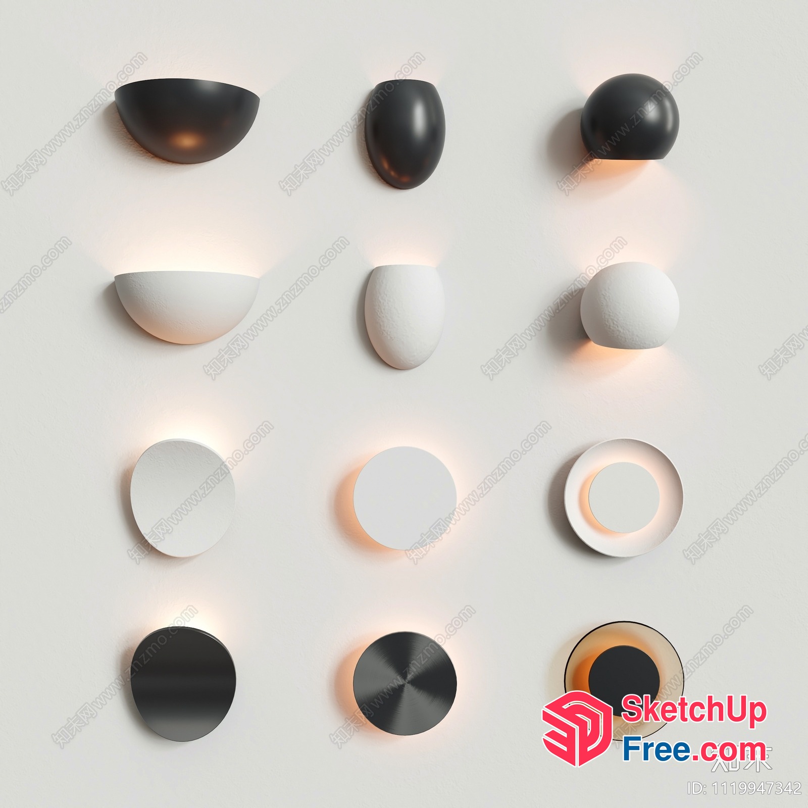 Modern Minimalist Wall Sconces 3D SketchUp File