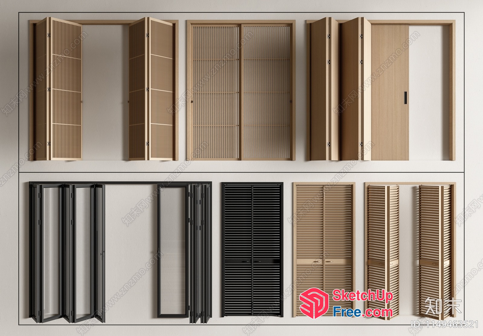 Various Door And Window Styles 3D SketchUp File