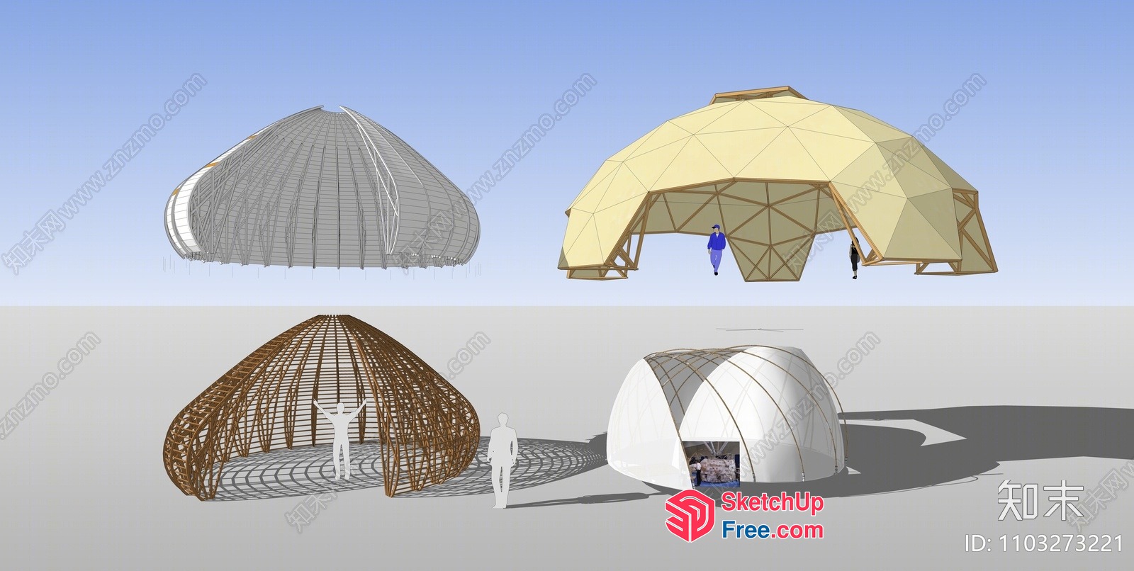 Futuristic Dome Architecture Design 3D SketchUp File