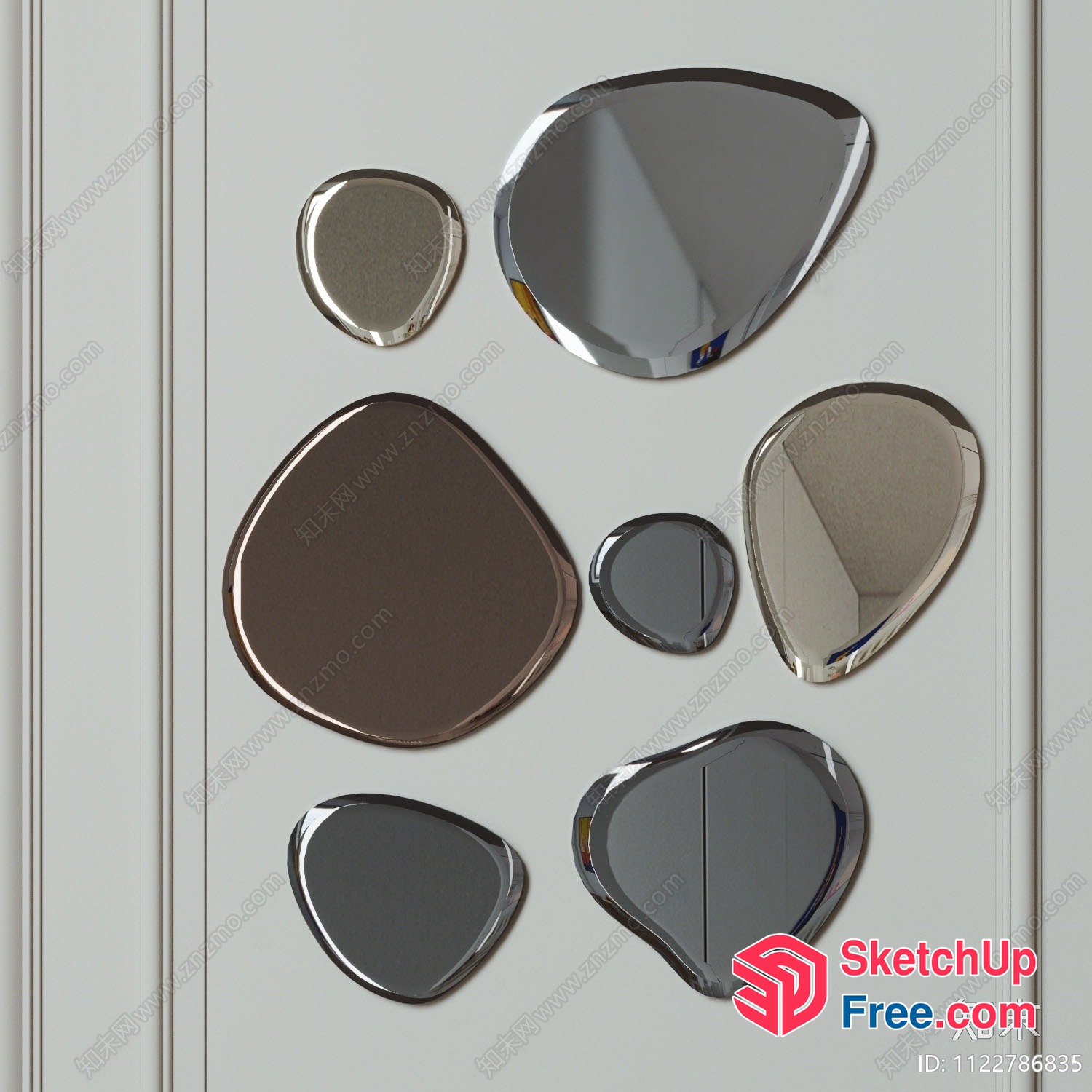 Decorative Mirror Pieces 3D SketchUp File
