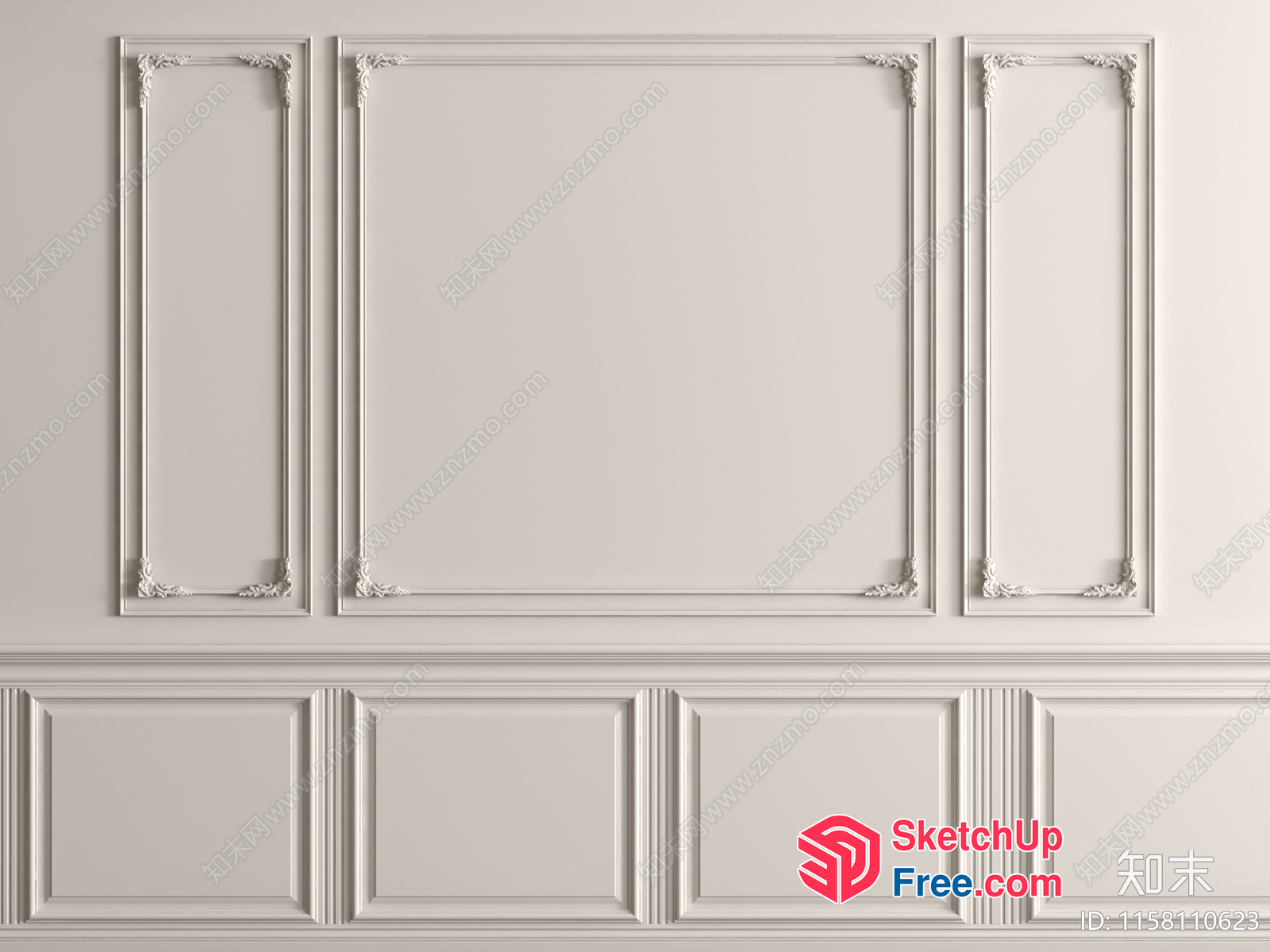 Classic Moulding Interior Design 3D SketchUp File