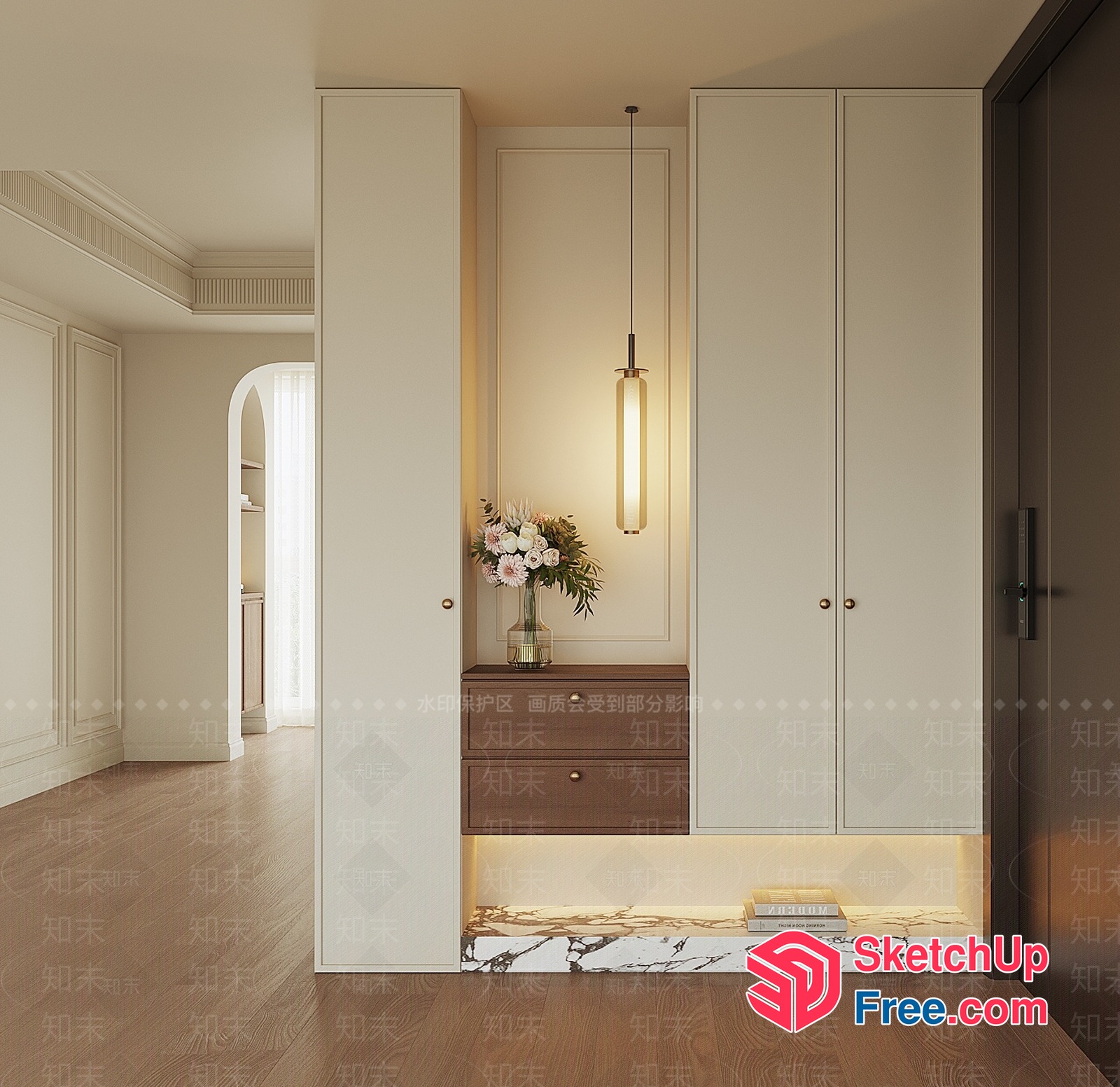 Elegant Modern Minimalist Interior Design 3D SketchUp File