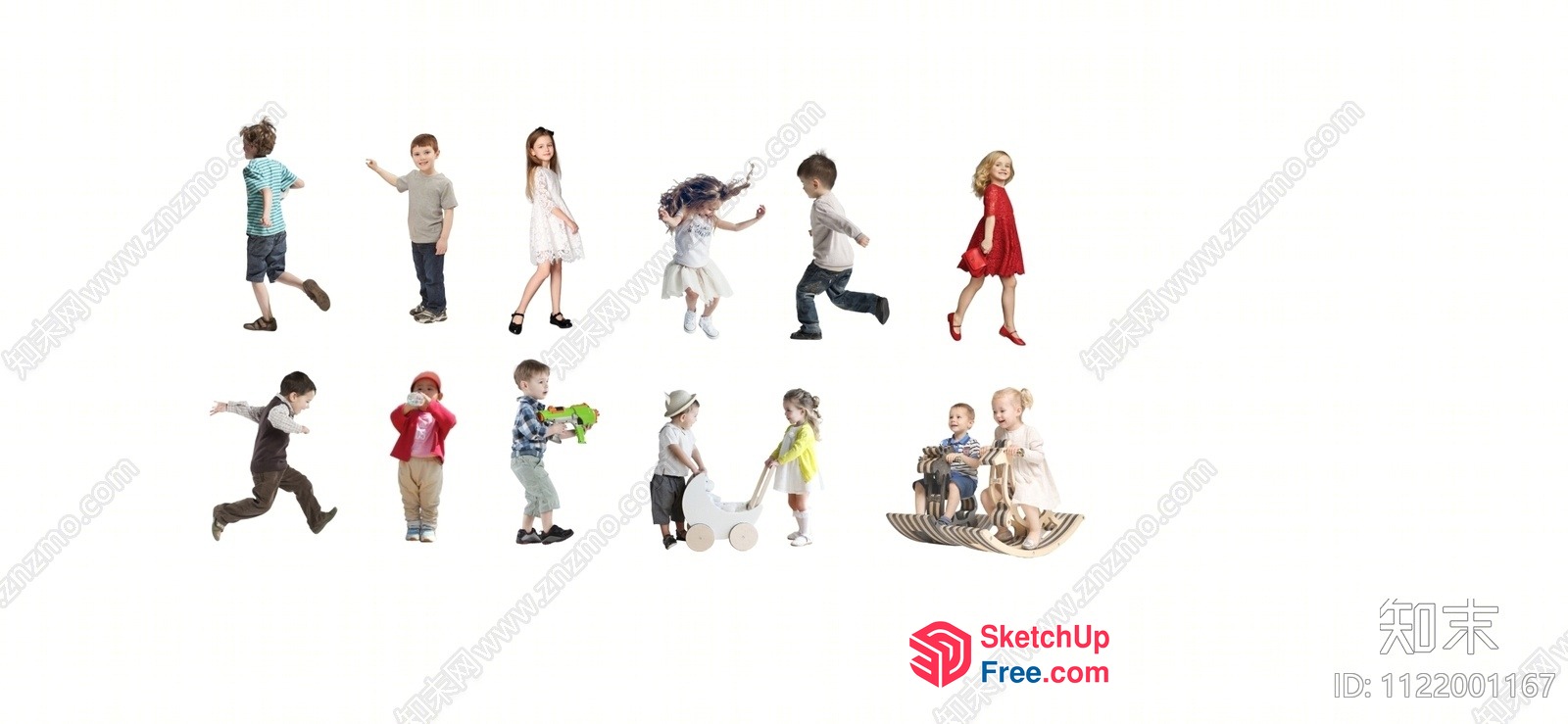 Children'S Playful Moments Captured 3D SketchUp File