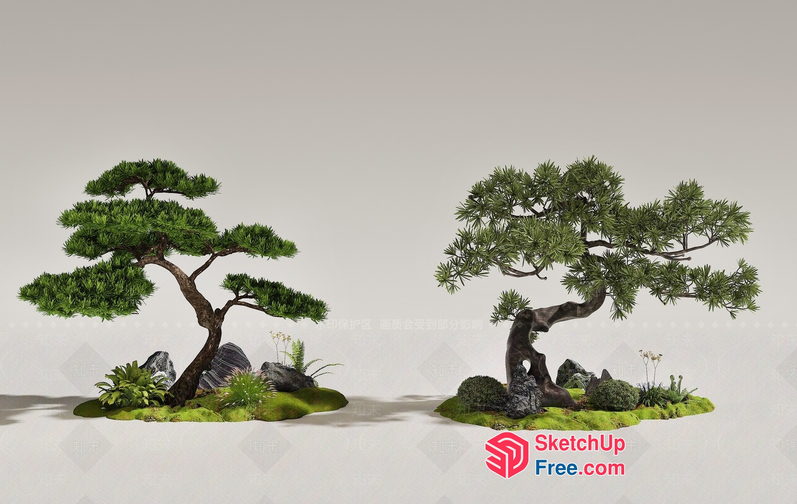 Japanese Style Bonsai Trees 3D SketchUp File