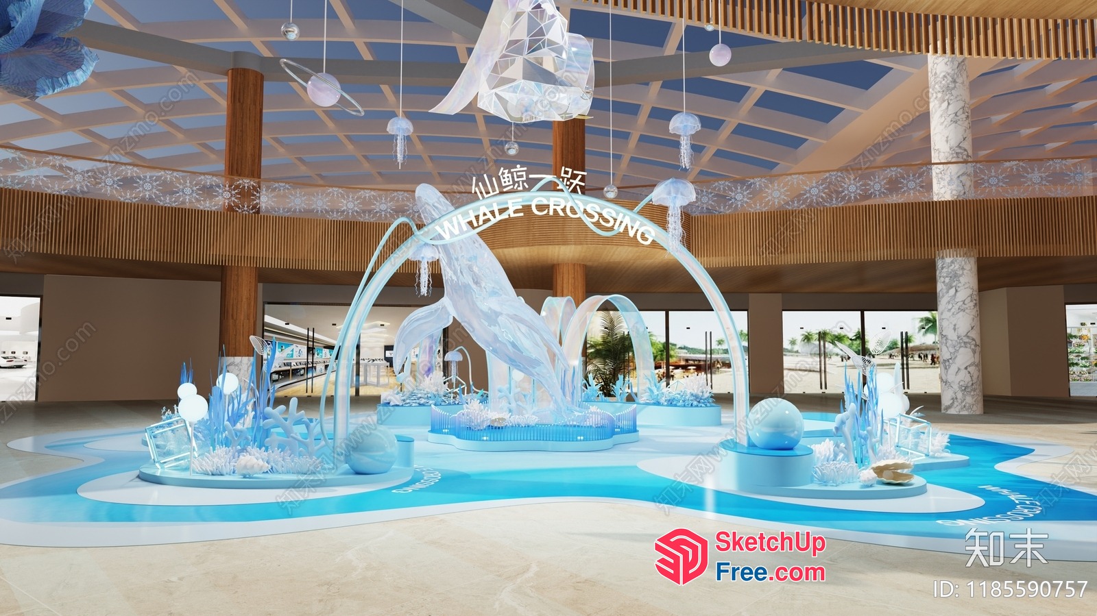 Whale Crossing Interior 3D SketchUp File