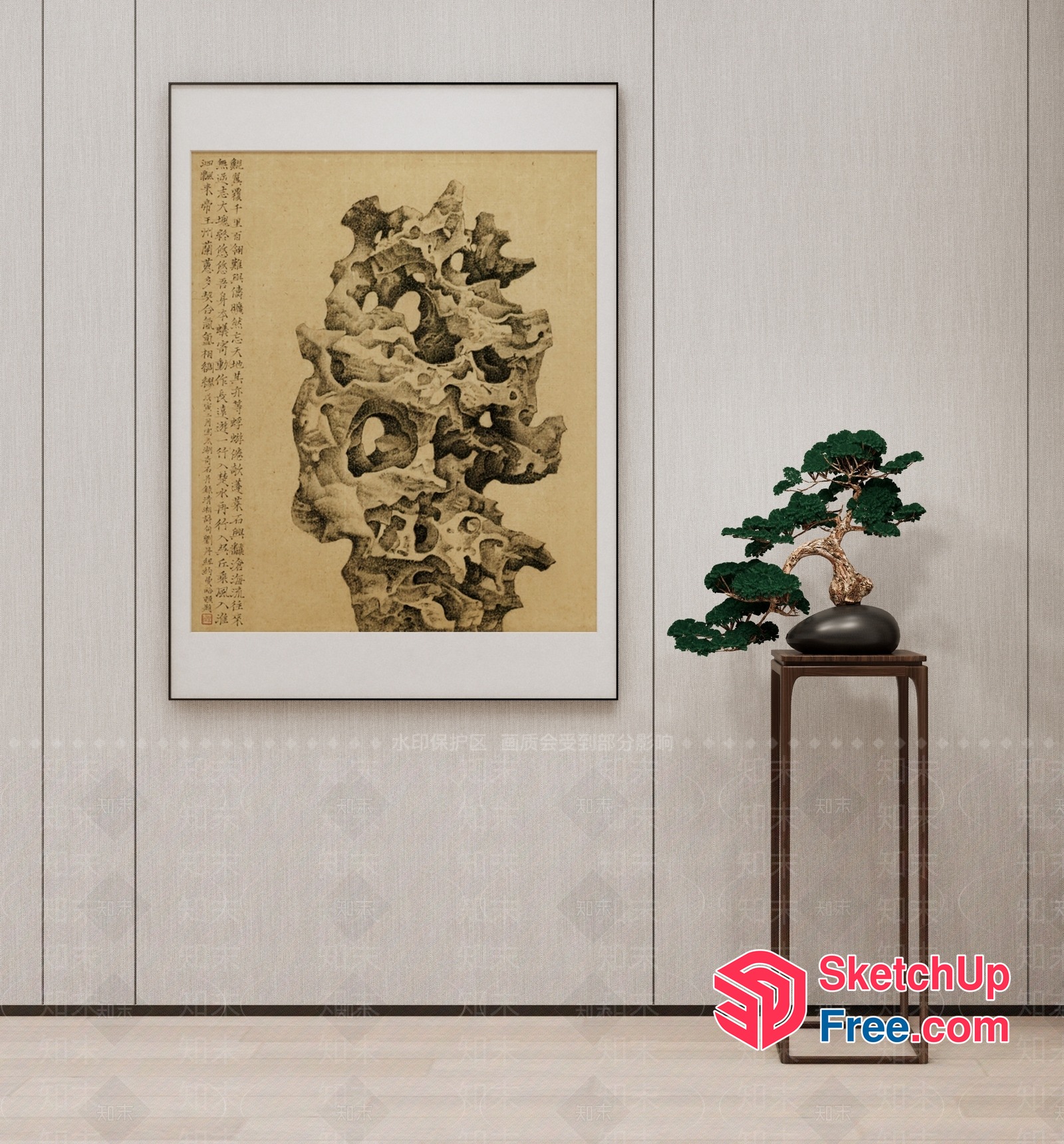 Elegant Japanese-Style Home Decor 3D SketchUp File