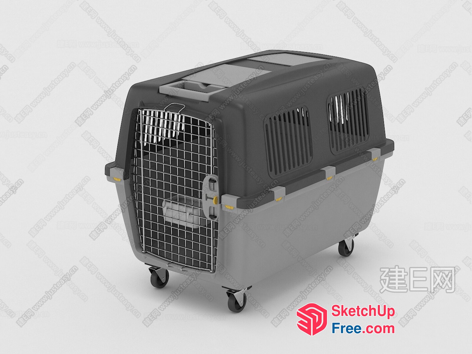 Pet Carrier With Wheels 3D SketchUp File