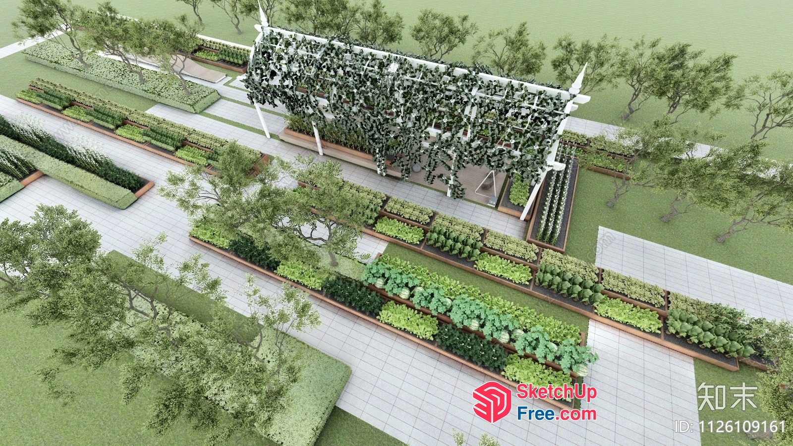 Modern Greenery Garden 3D SketchUp File
