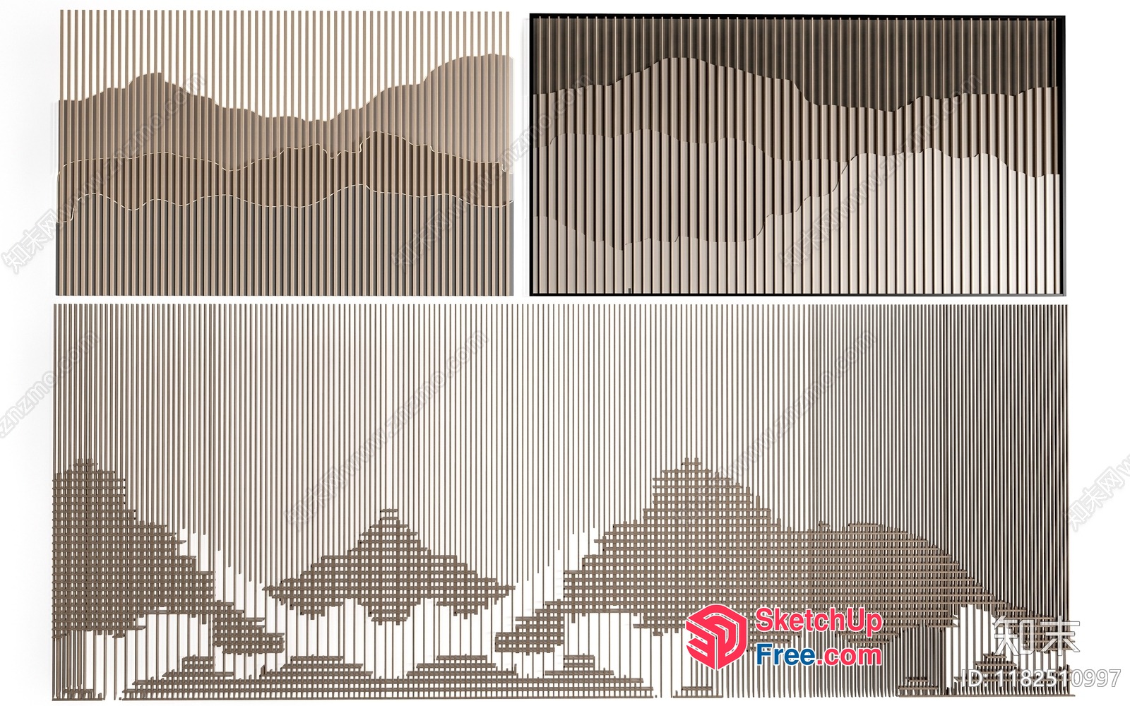 Asian-Inspired Staircase With Intricate Carved Designs 3D SketchUp File