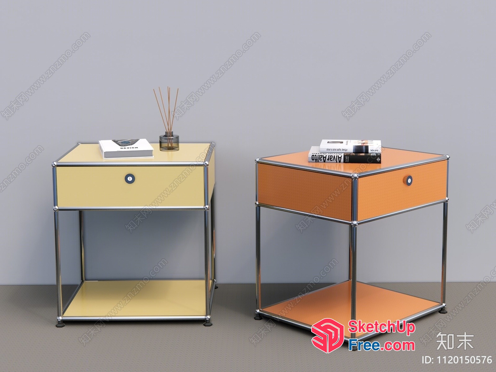 Modern Nightstands With Storage And Decor 3D SketchUp File