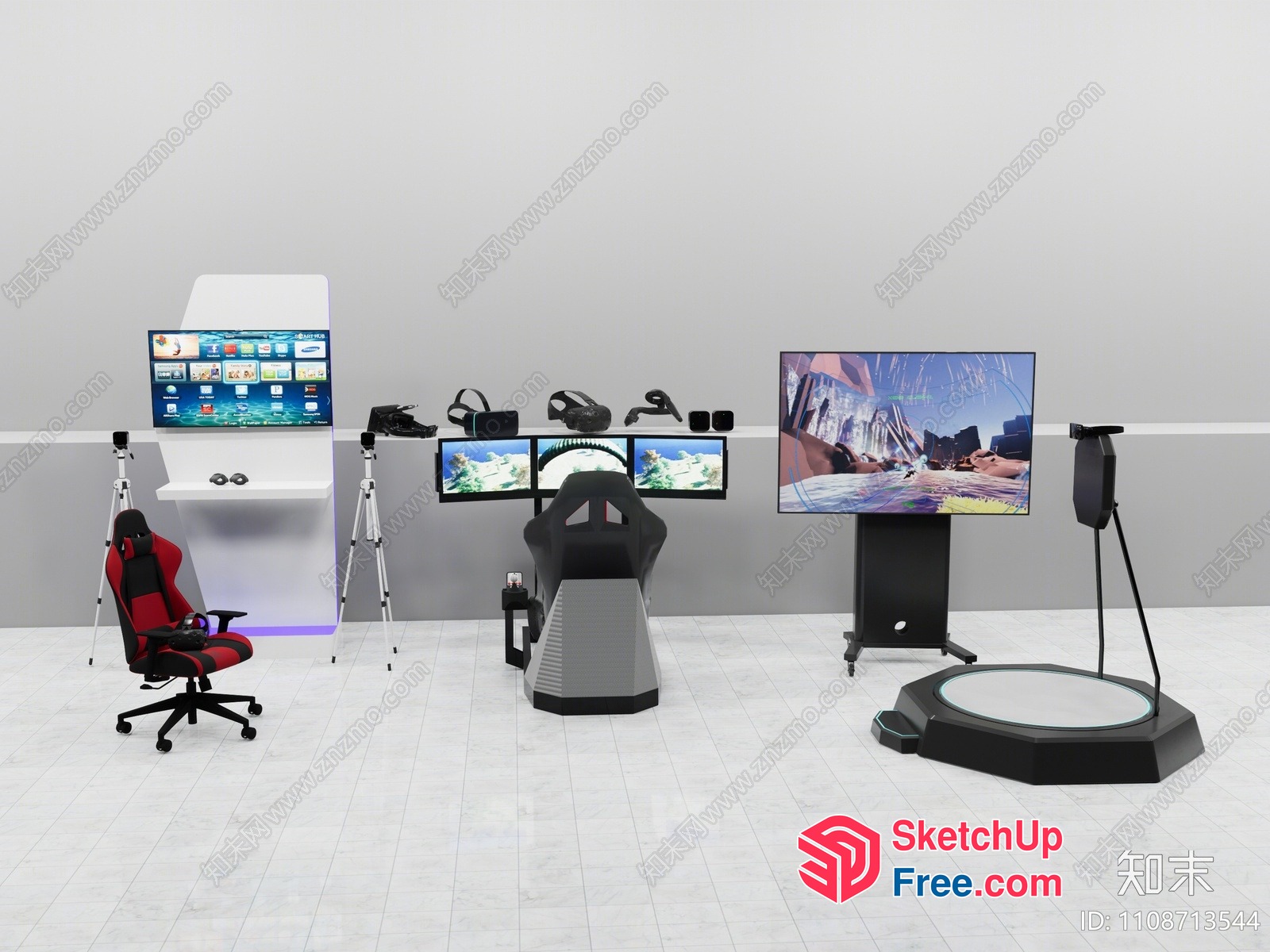 Modern Gaming And Entertainment Space 3D SketchUp File