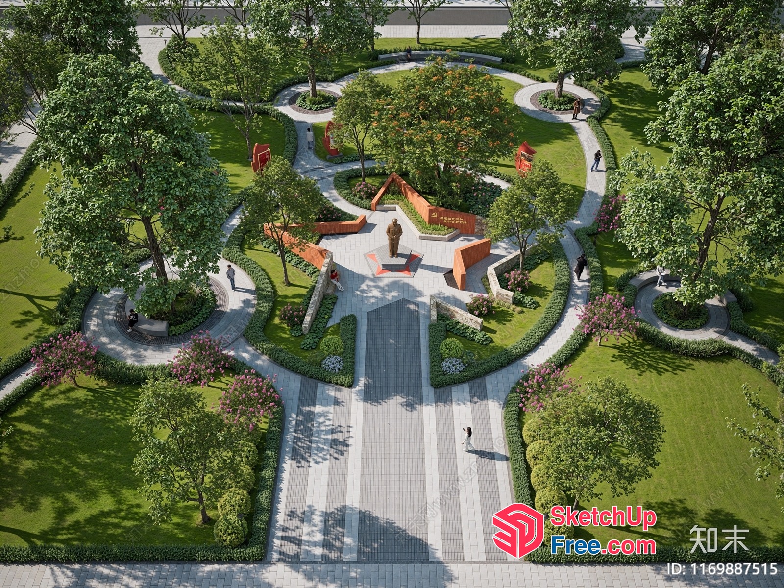 Serene Park Landscape 3D SketchUp File