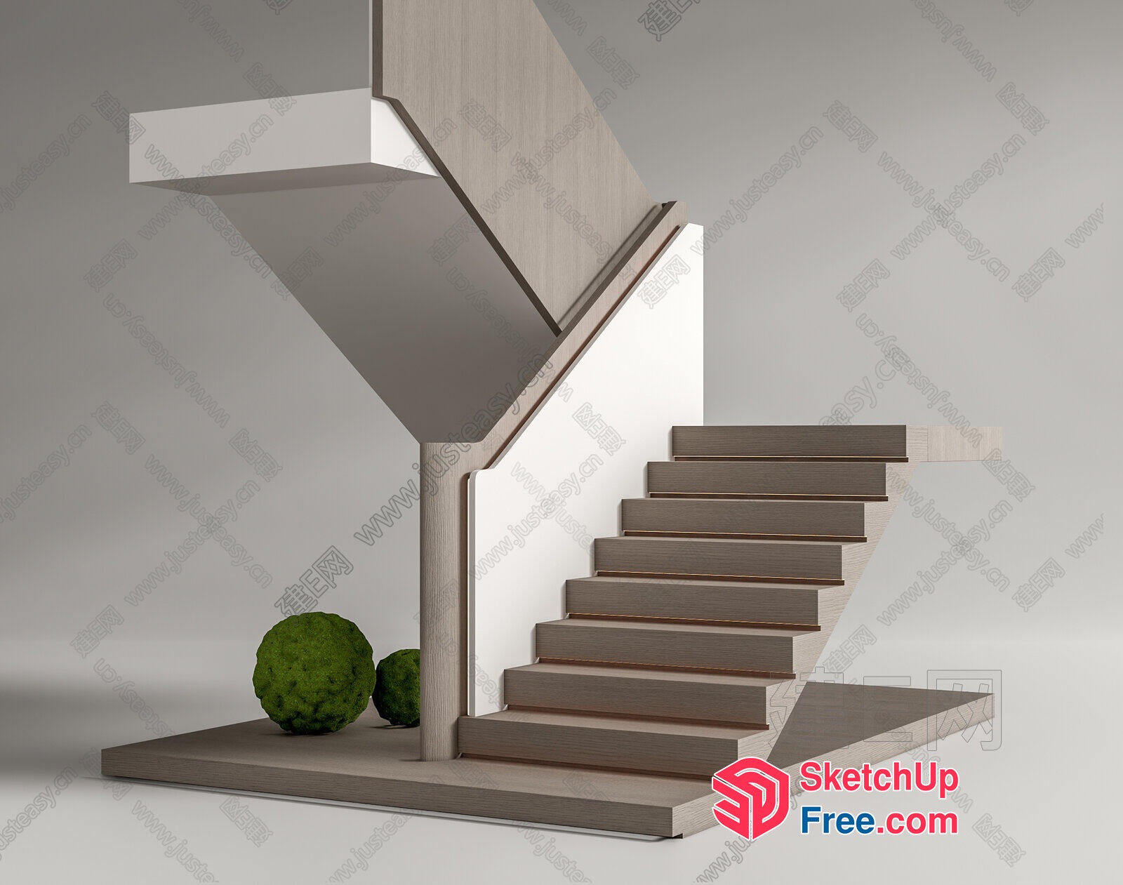 Modern Staircase With Unique Design 3D SketchUp File