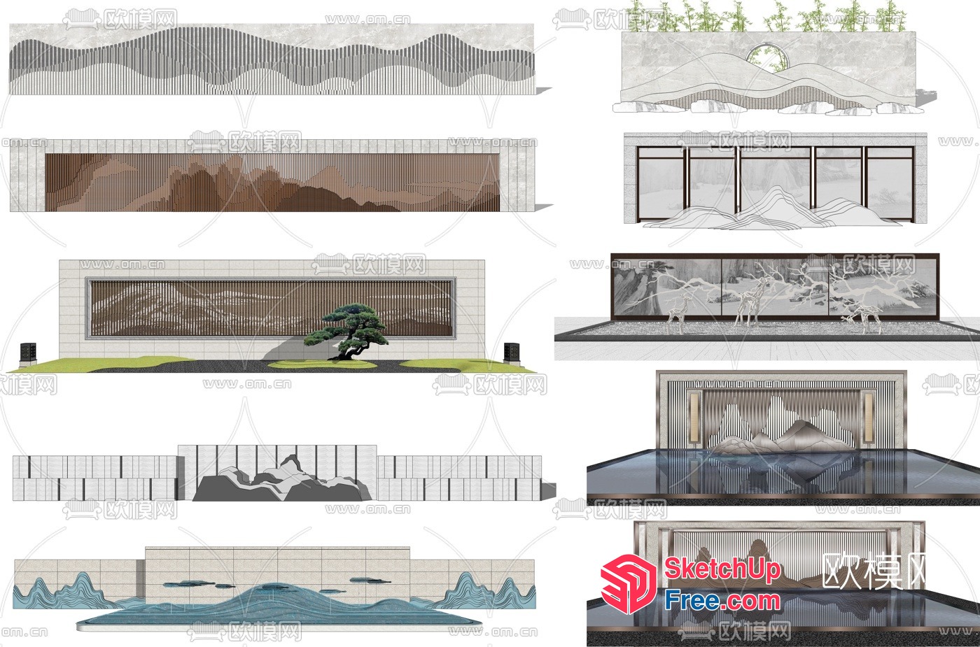 Modern Japanese-Inspired Home Decor Collection 3D SketchUp File