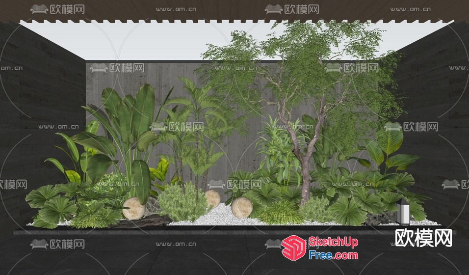 Tropical Garden Display 3D SketchUp File
